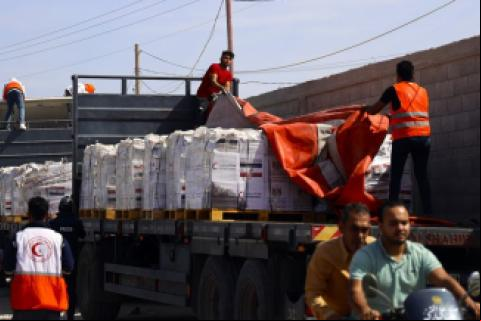 La ONU entrega ayuda humanitaria en Gaza.| Archivo