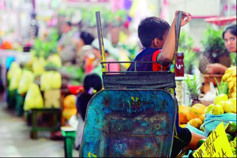 Niños trabajando 