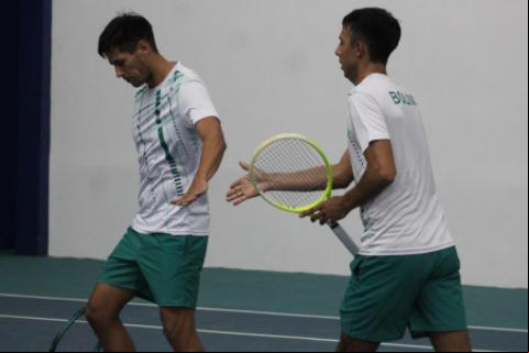 La dupla nacional durante su partido. Crédito: Prensa FCT